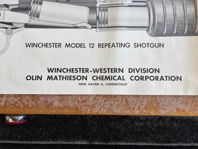 Winchester Olin MFG Original Promotional Print Model 12 Repeating Shotgun