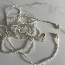 MMCX IEM Earphone Cable 3.5mm Clear Braided 61in Replacement Audio Cable