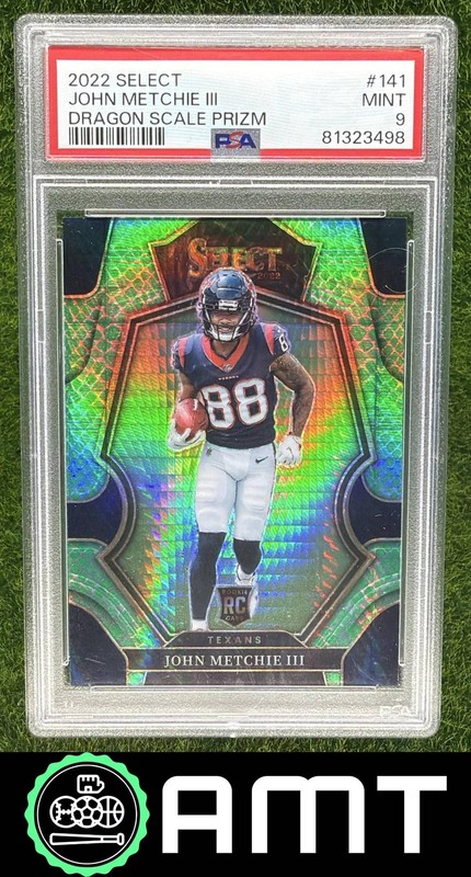 John Metchie III RC PSA 9 2022 Panini Select 4/89 Dragon Scale Premier 3498