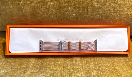 Hermès Apple Watch Hermès 45mm Gold Toile Fabric Strap Band MTJ3AM/A