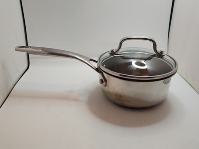 Cuisinart 1 Qt Stainless Steel Saucepan Glass Lid Induction Ready #7719-14PP