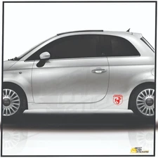 For Fiat 500 Side Racing Stripes Car Decals Vinyl Stickers Custom Auto Graphics