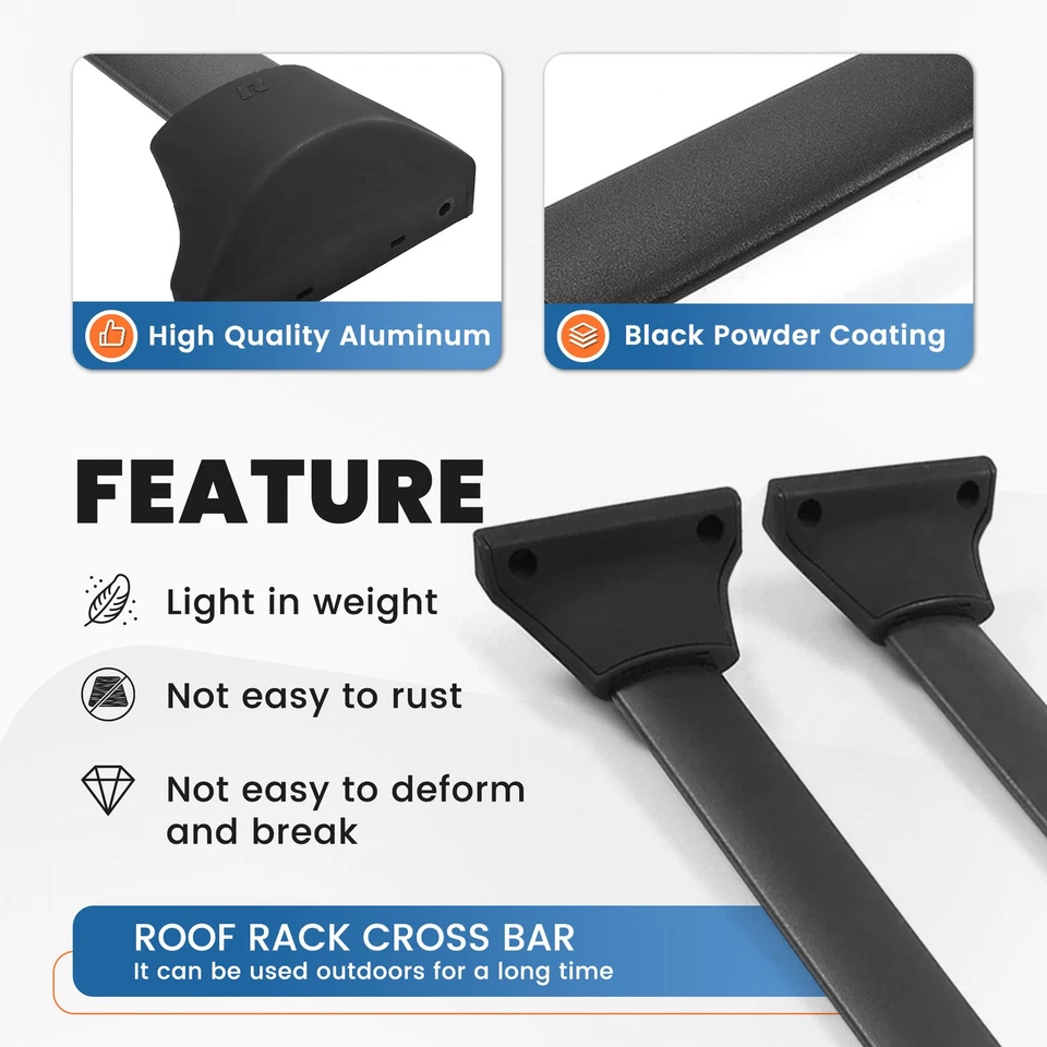 Rack de teto barra transversal para Honda Pilot 2016-2022 barras transversais porta-bagagens - Imagem 4 de 4