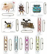 Monster Hunter 20th Anniversary Acrylic Keychain Set All 10 Types Collection