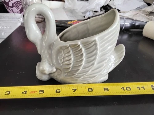 Red Wing Stoneware Pottery Number 1337 Swan Planter Antique
