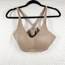 Lululemon Women Bra Sz 36C Nude Wireless Lace Racerback Intimates Classic Staple