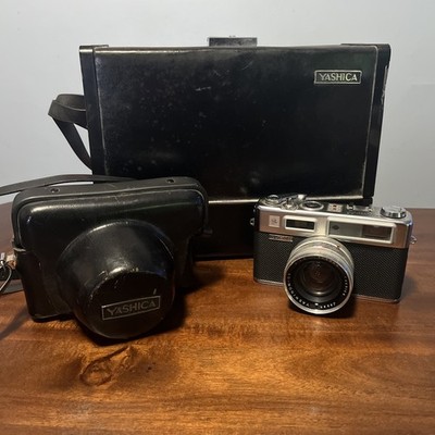 Yashica Electro 35 Camera with Kit & Case & Extra Lenses Yashinon DX 1:1.7