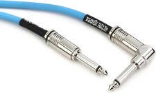 Ernie Ball Flex Instrument Cable Straight/Right 10ft Blue
