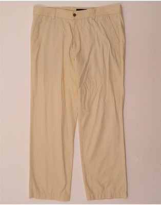 Marlboro Classics Herren Straight Chino Hose W38 L31 Off White Baumwolle ZW05