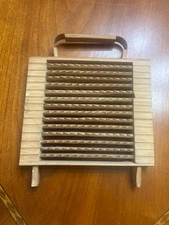 ANTIQUE WOODEN GRATER GINGER HORSERADISH ROOT SLICER PEELER WOOD