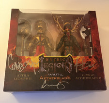 MYTHIC LEGIONS GORGO AETHERBLADE & ATTILA LEOSSYR II 2-PACK SIGNED BY 4 HORSEMEN