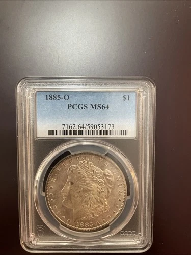 1885 o morgan silver dollar ms64 pcgs