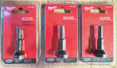 #ad #ad NEW 3 PACK 48 07 2486 Milwaukee Tool 1 4 In. Cut Off Wheel Arbor $32.99