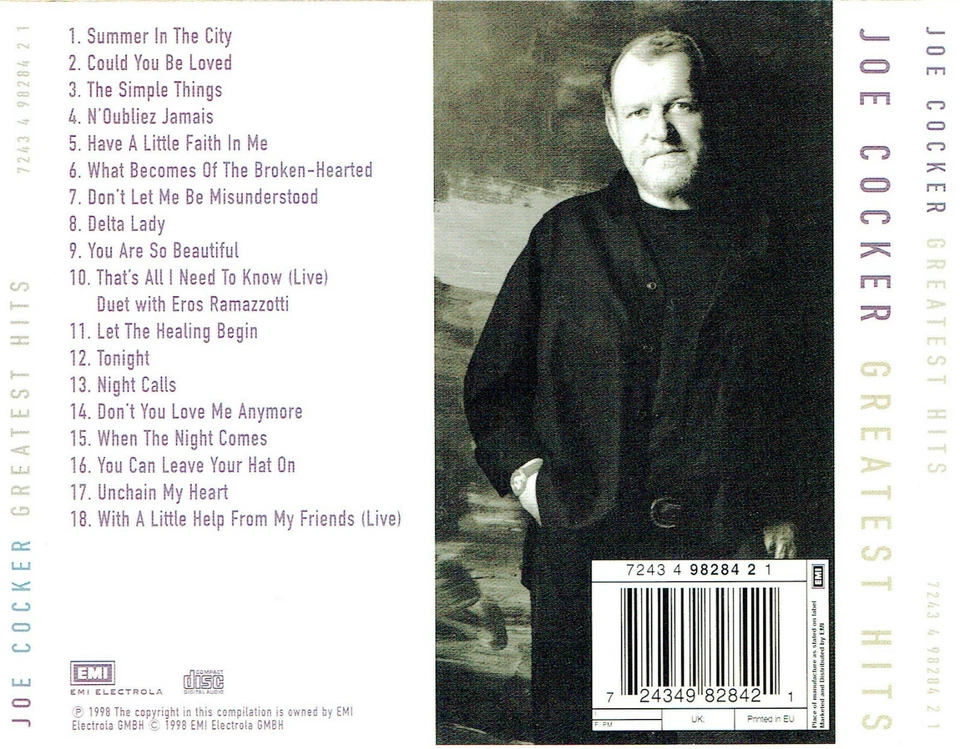 (CD) Joe Cocker - Greatest Hits - Night Calls, Summer In The City, Delta Lady - Bild 2 von 2