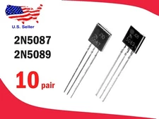 2N5087  & 2N5089 (10 pair) TO-92 Amplifier - Free & Fast shipping