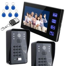 7 Inch Video Door Phone Intercom Doorbell With RFID Password IR-CUT Camera