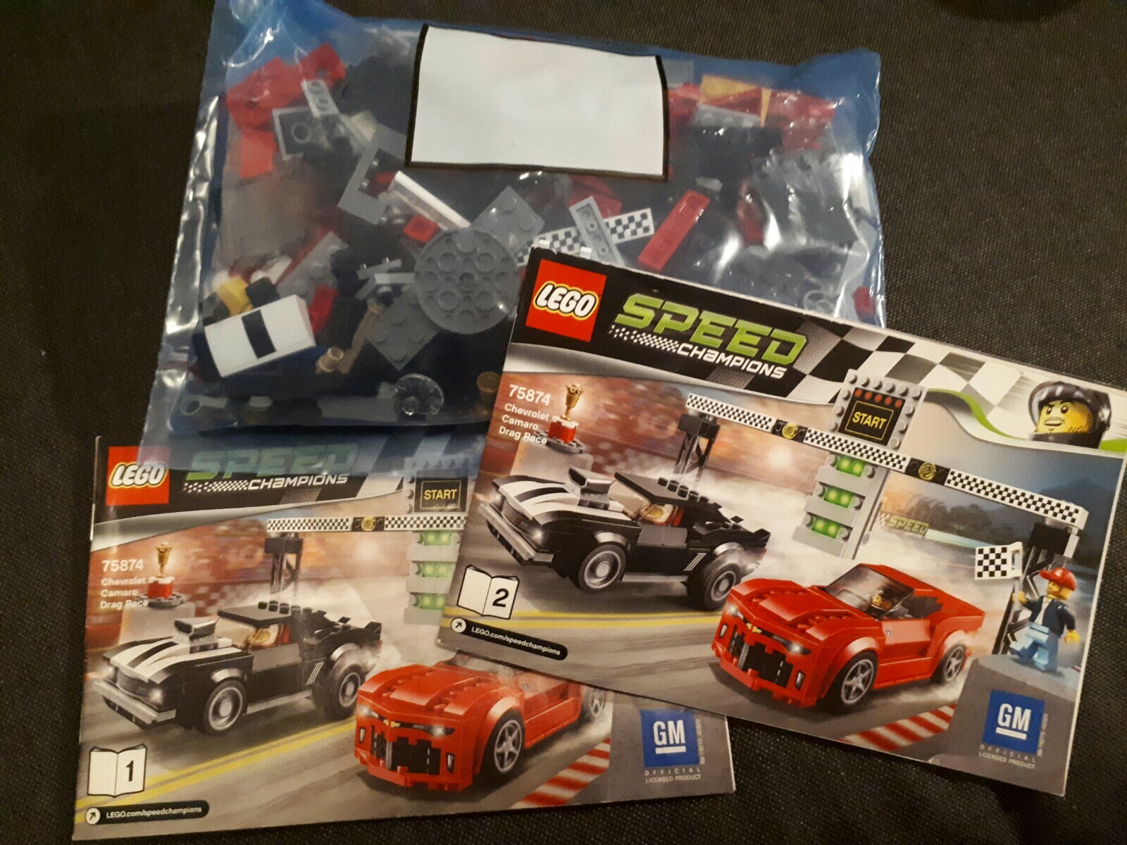 Lego Speed Champions 75874 Chevrolet Camero Drag Race complete with instructions Lego Speed Champions 75874 Chevrolet Camero Drag Race complete with instructions