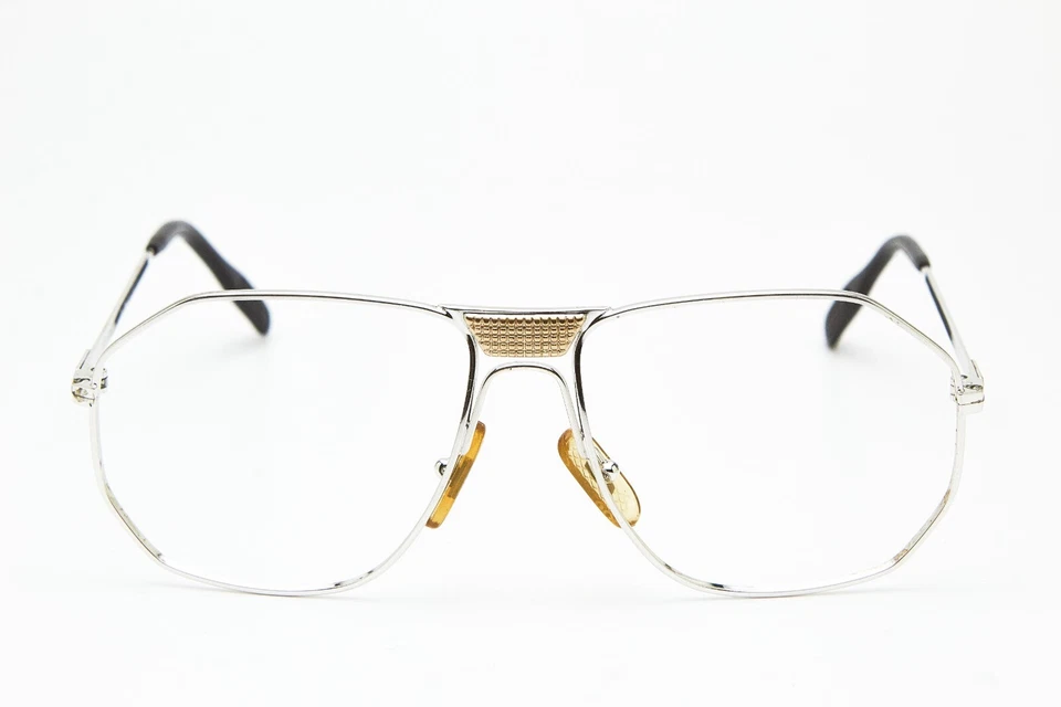 Óculos de piloto vintage prata década de 1980 ELLESSE 58 armação aviador - Imagem 3 de 4