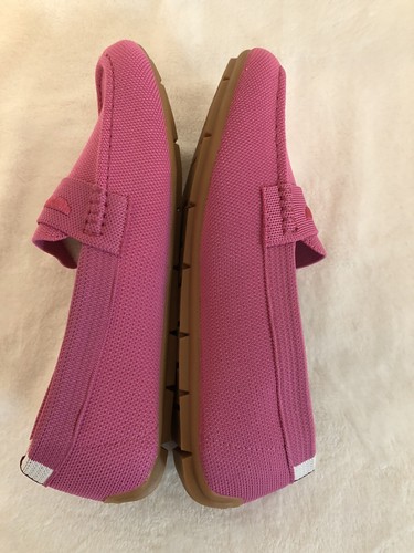 New JBB Womens Flat Shoes 8.5 Knit Driving Loafer Pink Slip On Casual Walking - Picture 9 of 11