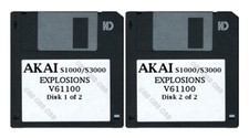 Akai S1000 / S3000 Set of Two Floppy Disks EXPLOSIONS V61100