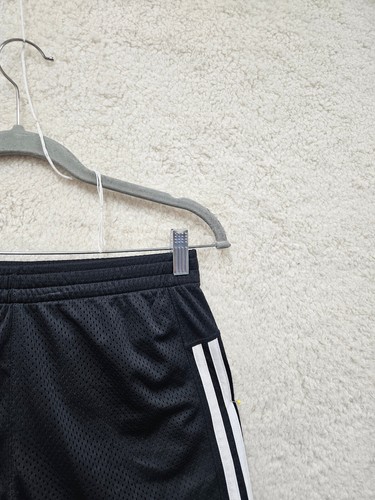 Adidas Boys Short Extra Large Black Striped 100% Polyester Elastic Waist Sweat - Picture 3 of 18