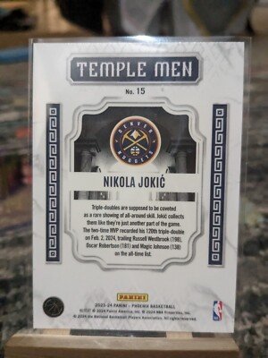 2023-24 Panini Phoenix - Nikola Jokic Temple Men #15 BLUE ICE