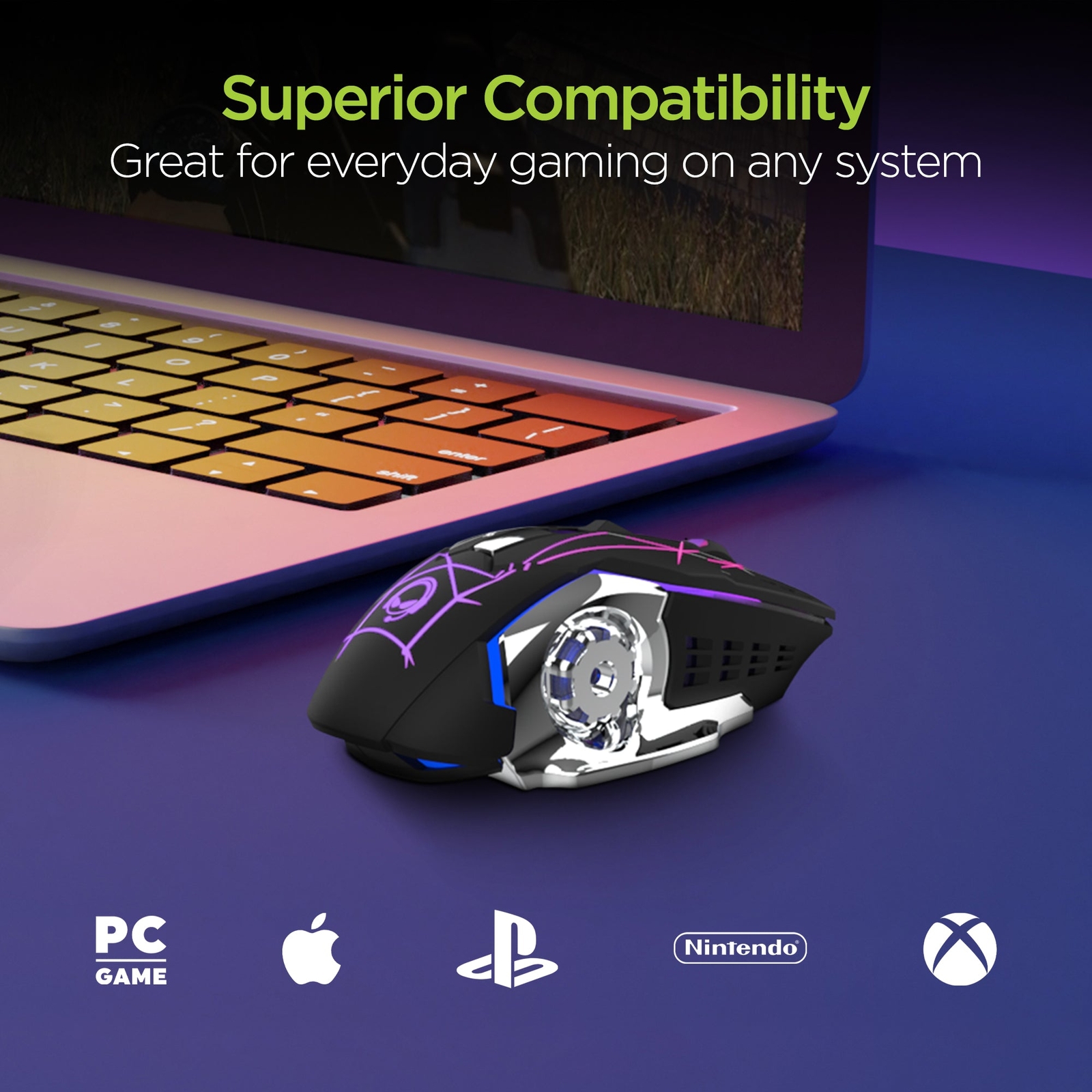 HyperGear Chromium Wireless Gaming Mouse description image