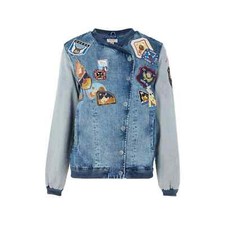 Guess Women's Guess Originals Patch Denim Bomber Jacket Size: Small