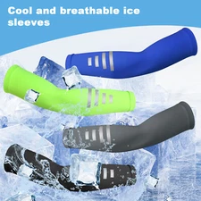 Cooling Arm Sleeves with UV Sun Protection - Running, Cycling, Outdoor Sports
