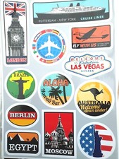 Sticker for Reiskoffor London Las Vegas Roma Rio Berlin Moscow Hawei Egypt