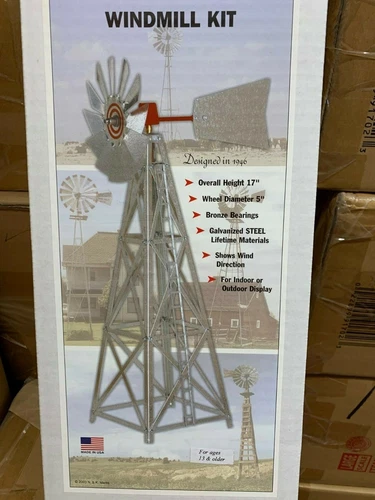 G Scale 17 INCH All Metal Outdoor Windmill Unassembled Kit LGB Size SHIPS FREE !
