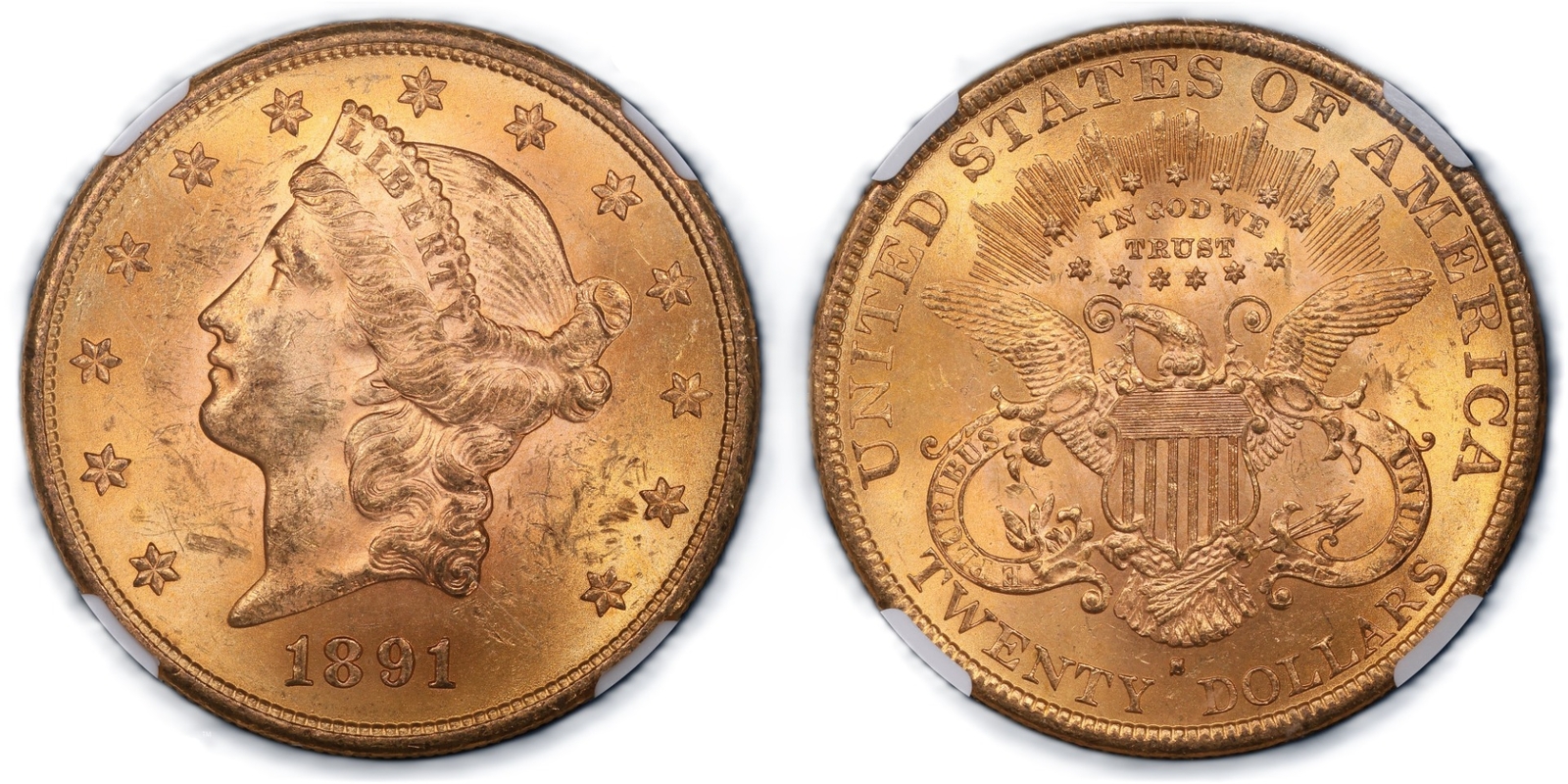 1891-S Liberty Double Eagle Type 3 $20 NGC MS62 (CAC) | eBay