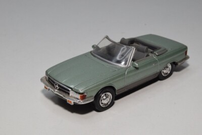B67 1:43 NEWRAY NEW RAY MERCEDES-BENZ 350SL 350 SL 1971 MET. GREEN EXC. COND.