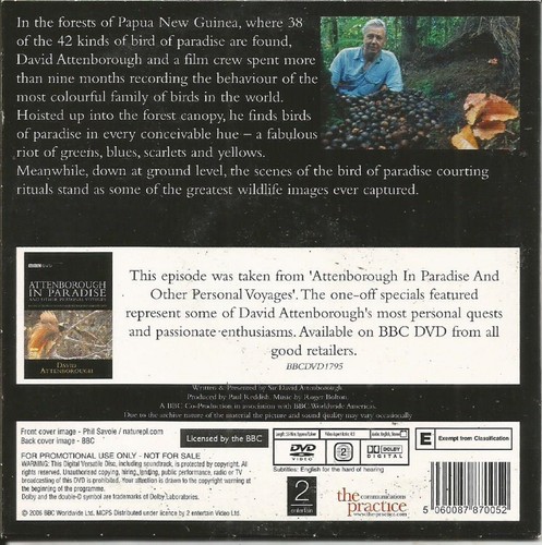 ATTENBOROUGH - S1 - MAIL PROMO DVD - 14 TITLES SELECT FROM DROP DOWN MENU - Imagen 5 de 29