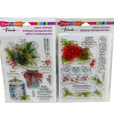 Stampendous Christmas Clear Stamps Set Winter Holiday 17 total Scrapbooking