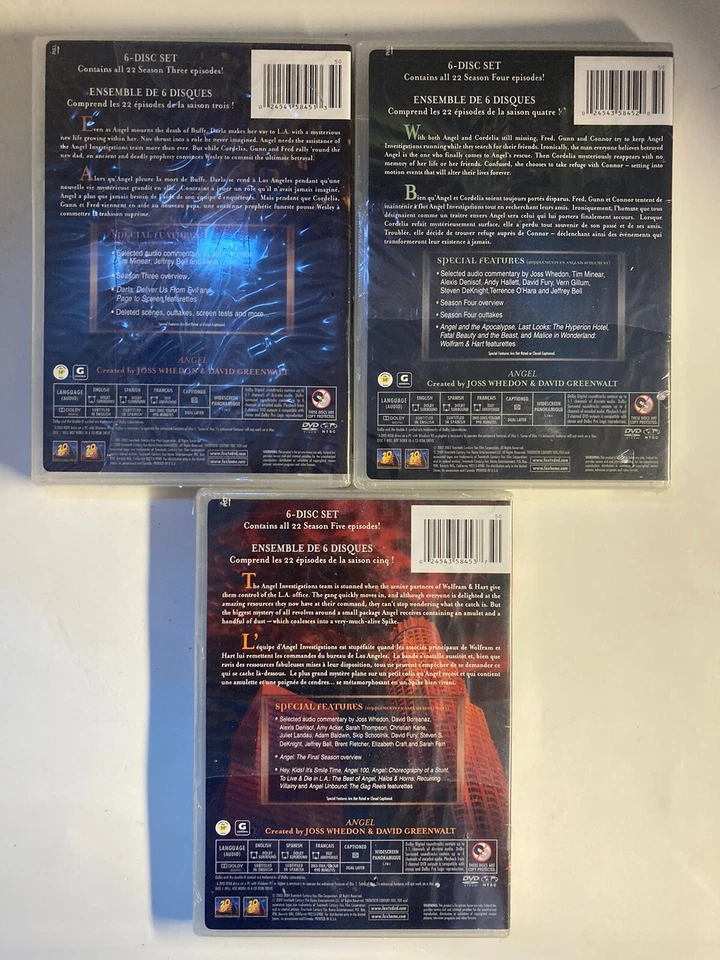 Angel - The Complete Third, Fourth & Fifth Season DVD Lot 2009 David Boreanaz - Image 2 of 4