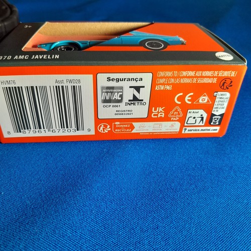 2024 Matchbox Moving Parts " 1970 AMC Javelin " Light Blue #50/54 - Picture 6 of 9