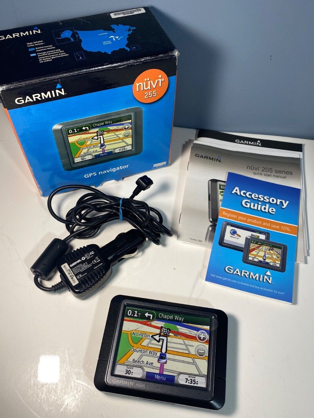 Garmin Nuvi 255 GPS Navigator with Car Charger-image