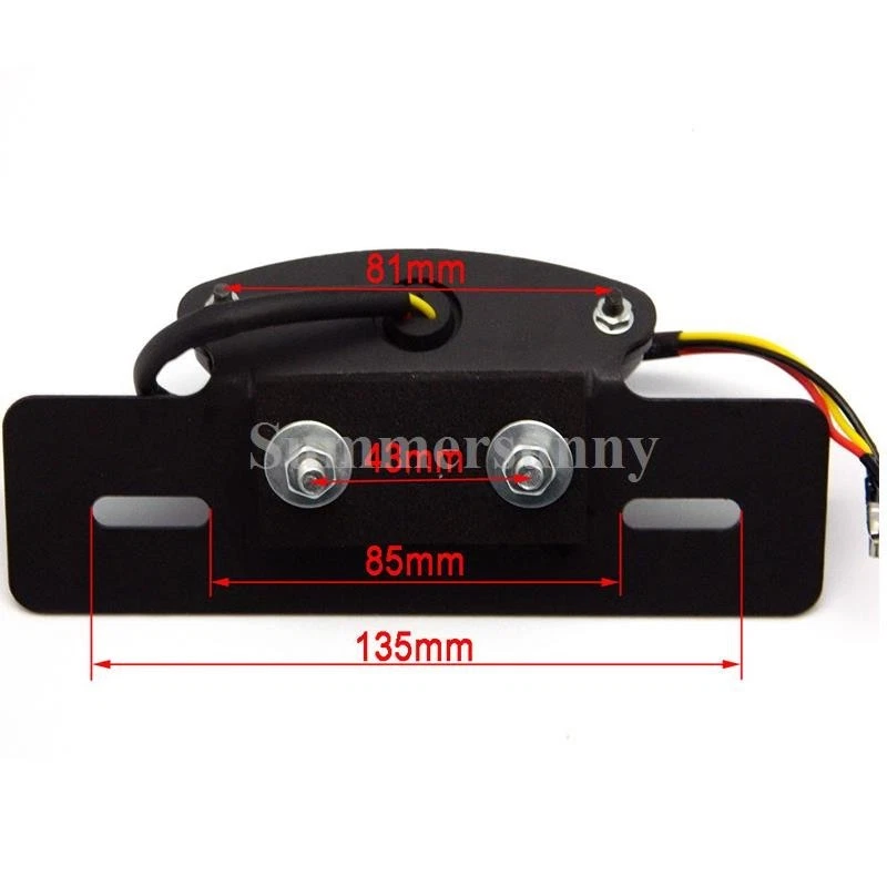 Luz integrada de matrícula de freno trasero de parada señales de giro LED para motocicleta 14 Foto 4 de 4