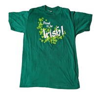 Vintage 80s Proud To Be Irish T-Shirt Mens L Stedman Made In USA Single Stitch