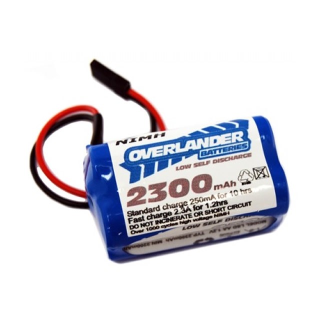 Overlander Premium Sport LSD 2300mAh AA 4.8v NiMh Receiver RX Square Battery