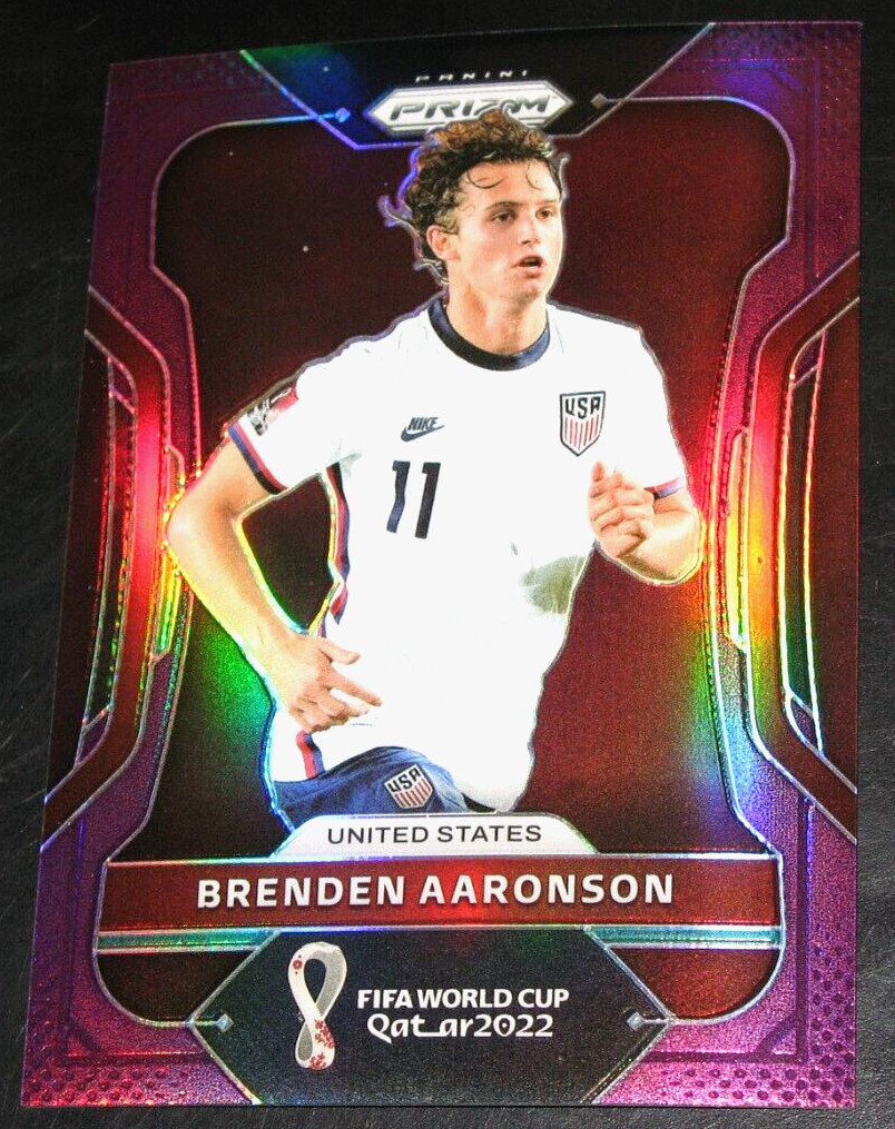2022 Prizm World Cup Brenden Aaronson PURPLE # 170/199 #238 Base USMNT USA
