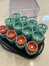 Clairol Lock N Roll Set 24 Electric Hot Rollers Spoolies Spiral Curlers Tested
