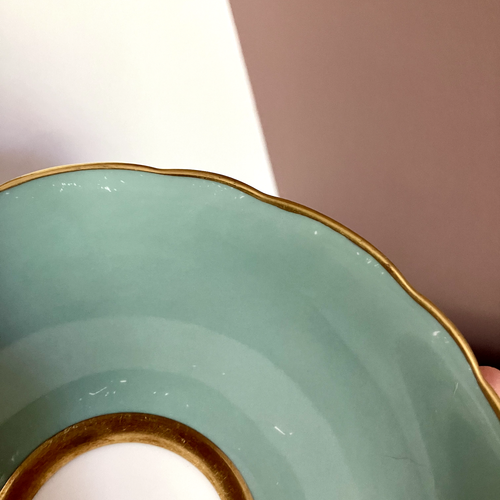 HAMMERSLEY Vintage Bone China Tea Cup Saucer Blue Gold Fruit Nuts Grapes Leaf - Picture 10 of 15