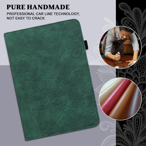 Embossed Leather Stand Tablet Cover Case For Lenovo M10 Plus M10 FHD Plus Tab M8 - Picture 9 of 16