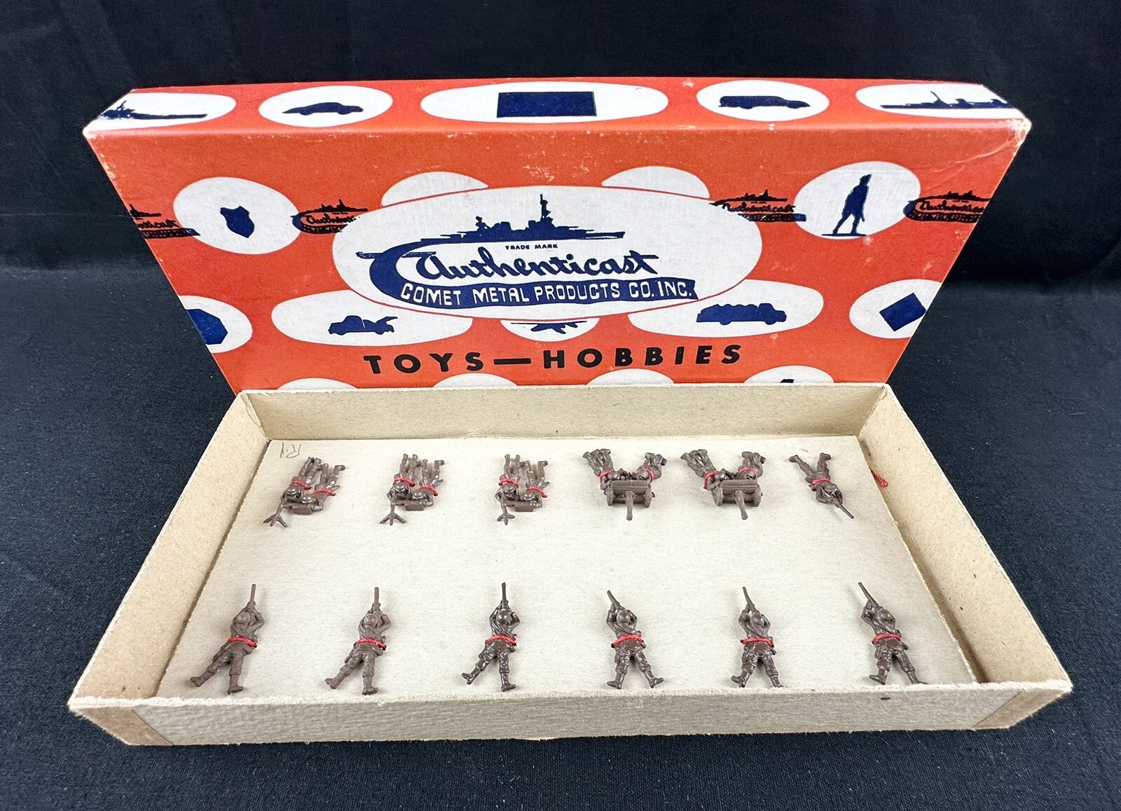 Authenticast Comet Toy Soldiers - Russian Infantry Machine Gunners - Metal