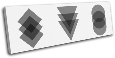 Geometric Shapes Office Minimal Abstract SINGLE Leinwand Kunst Bild drucken