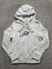 Abercrombie  Fitch Hoodie Womens White Small 1892 Moose