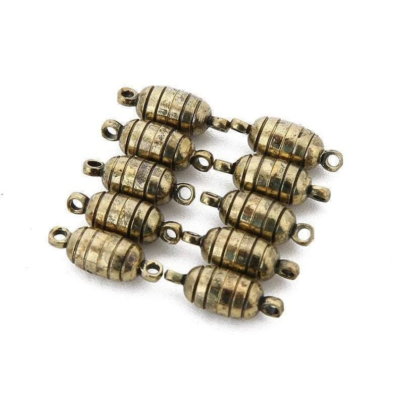 5 Pack Strong Magnetic Clasps - Antique Bronze, Copper & Silver - Image 2 of 4