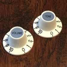 (2) AGED WHITE / US SPEC Witch Hat Guitar Kno...